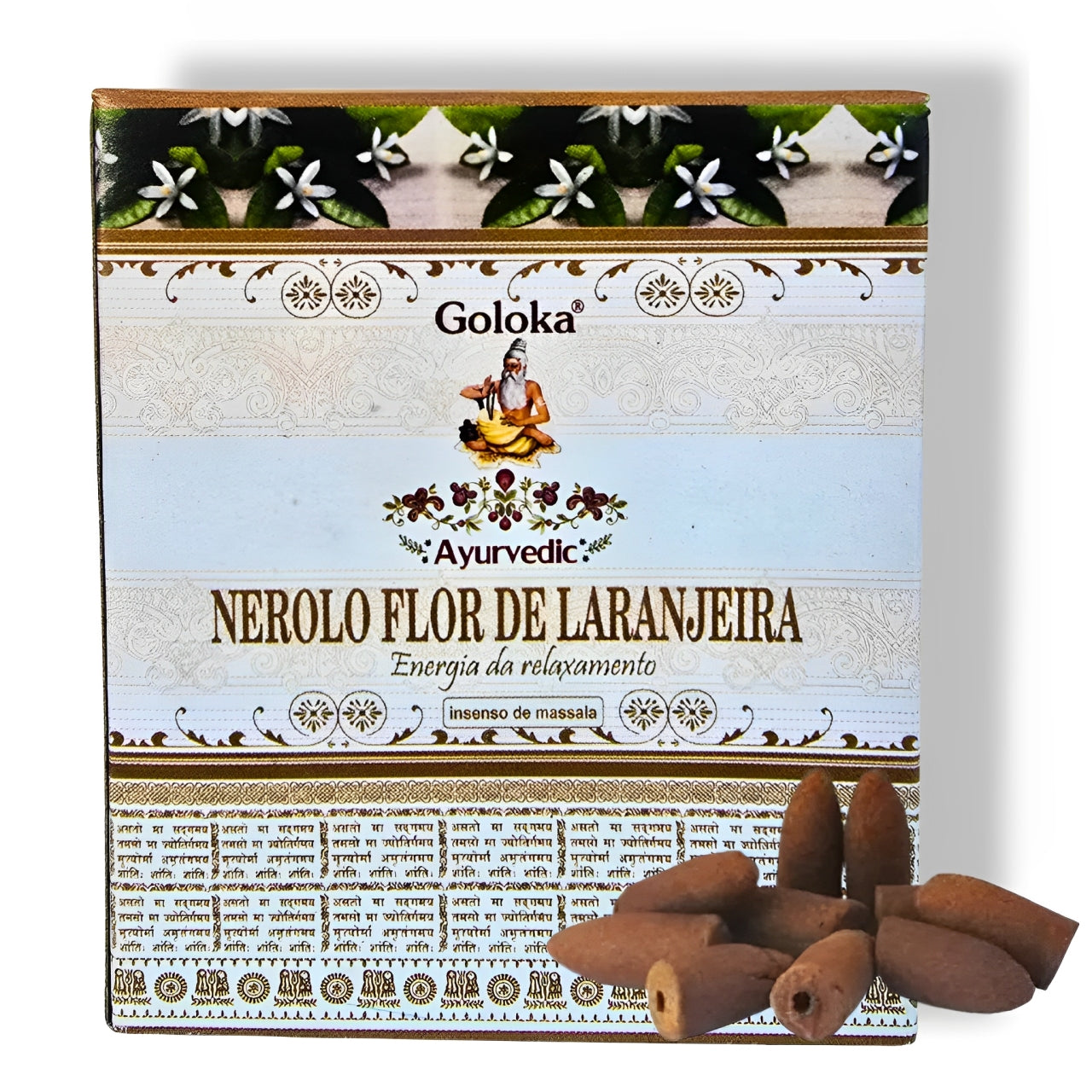 Caixa de Incenso Goloka Ayurvedic Neroli Flor de Laranjeira