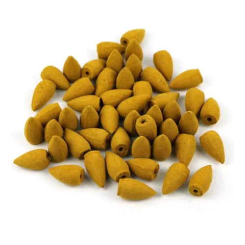 Kit com 100 incensos de jasmim em cones, ideal para aromatizar ambientes com leveza